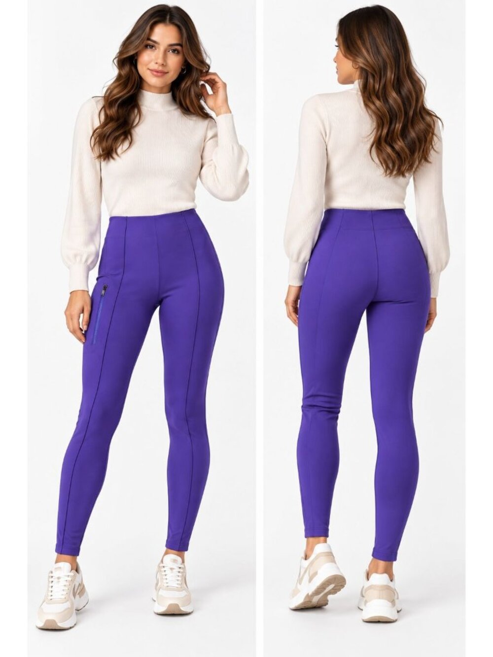 Athleta Purple Glacier Snow Skinny Athleisure Wear High-Rise Size 6